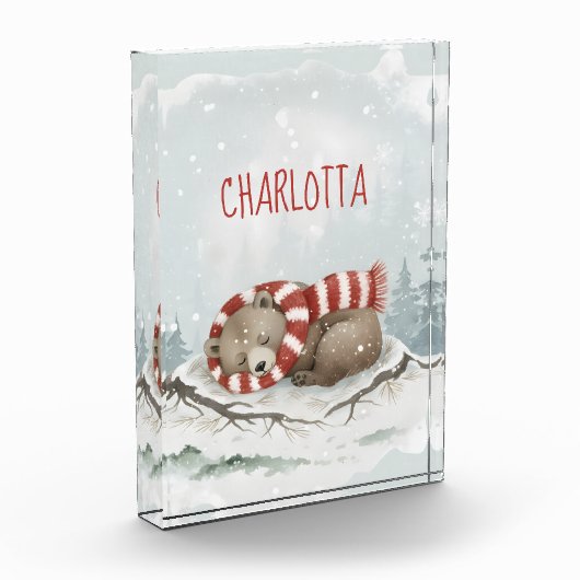 Persoonlijk Slaap-Beren-Foto Blok, Aangepaste Naam Fotoblokken (Links)