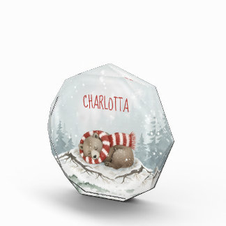 Persoonlijk Slaapbeer Fotoblok, Eigen Naam Fotoblokken