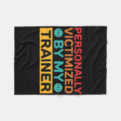 Persoonlijk slachtoffer van mijn personal trainer fleece deken (Voorkant (Horizontaal))