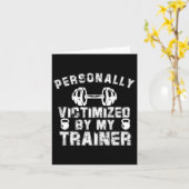 Persoonlijk slachtoffer van mijn personal trainer kaart (Gele Bloem)