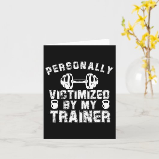 Persoonlijk slachtoffer van mijn personal trainer kaart (Gele Bloem)