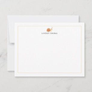 Persoonlijk Slak Kleur Rand Briefpapier Notitiekaartje