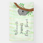 Persoonlijk Sleepy Koala Beer Baby shower Spandoek (Verticaal)