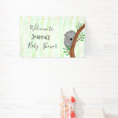 Persoonlijk Sleepy Koala Beer Baby shower Spandoek (Insitu)