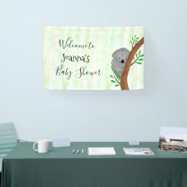 Persoonlijk Sleepy Koala Beer Baby shower Spandoek