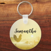 Persoonlijk Sleutelhanger Sunny Morning Boerderij  (Voorkant)