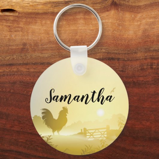 Persoonlijk Sleutelhanger Sunny Morning Boerderij  (Voorkant)