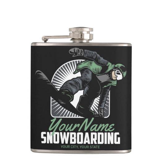 Persoonlijk sneeuwboarden Sneeuwbord Shredden Heupfles (Voorkant)