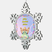 Persoonlijk Sneeuwvlok Omlijst Ornament (Rechts)