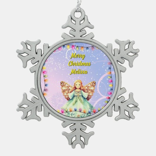 Persoonlijk Sneeuwvlok Omlijst Ornament (Voorkant)