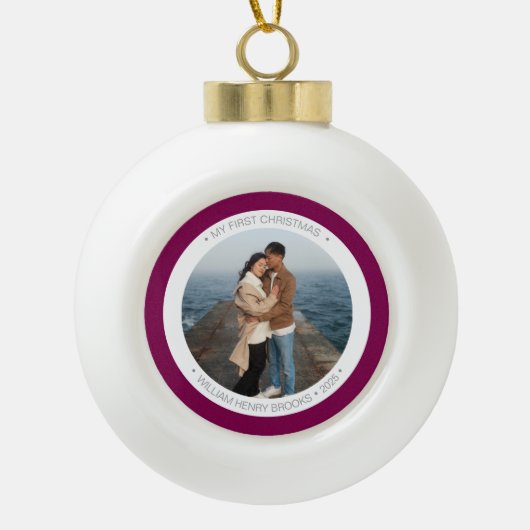 Persoonlijk Sneeuwvlokje Ingelijst Ornament (Voorkant)