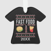 Persoonlijk Snel eten Oogly Kerstkeuken Ornament (achterkant)