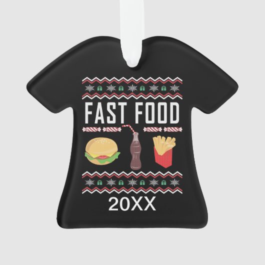 Persoonlijk Snel eten Oogly Kerstkeuken Ornament (achterkant)