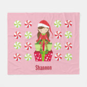 Persoonlijk Snoep Crush Vrouw Elf Fleece Deken (Voorkant (Horizontaal))