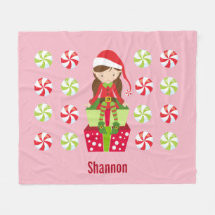 Persoonlijk Snoep Crush Vrouw Elf Fleece Deken
