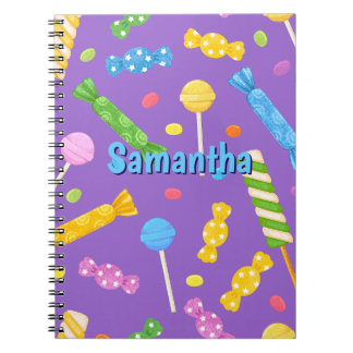 Persoonlijk snoepnotitieboek – Sweet Lilac School Notitieboek