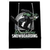 Persoonlijk snowboarden snowboarder shredden medium cadeauzakje (Achterkant)