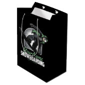 Persoonlijk snowboarden snowboarder shredden medium cadeauzakje (Achterkant Gekanteld)