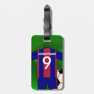 Persoonlijk Soccer football Jersey Bagagelabel