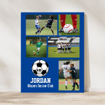 Persoonlijk Soccer Photo Collage Name Team # Poster<br><div class="desc">Speciaal poster voor voetbalfotocollage met uw favoriete geüploade voetbalfoto's, een witte voetbal met het jersey-nummer van uw speler en aanvullende tekst zoals de naam van uw speler en/of teamnaam. Dit ontwerp wordt geplaatst tegen een achtergrondkleur van uw keus - enkel klik op personaliseer deze sjabloon om de kleur te veranderen....</div>