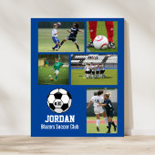 Persoonlijk Soccer Photo Collage Name Team # Poster