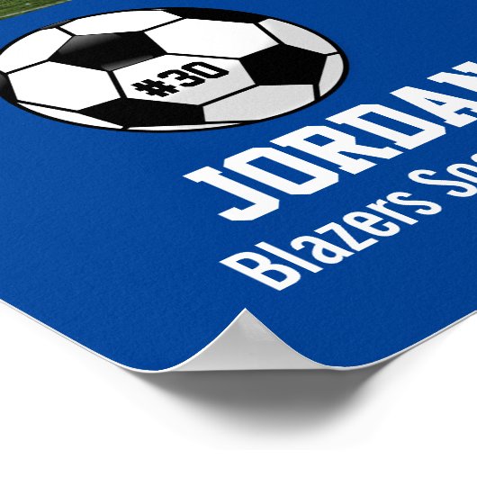 Persoonlijk Soccer Photo Collage Name Team # Poster (Hoek)