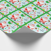 Persoonlijk Softbal Kerstcadeau Inpakpapier (Hoek)