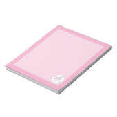 Persoonlijk softbal notitieblok roze voor kinderen (Linkerzijde)