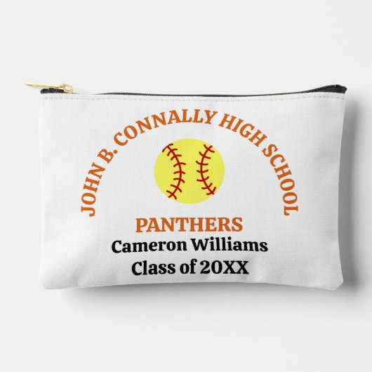 Persoonlijk Softbalspeler Orange High School Etui (Voorkant)
