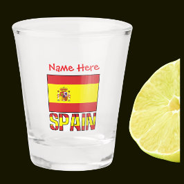 Persoonlijk Spanje Vlag Erfgoed Cadeau Shot Glas