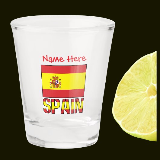 Persoonlijk Spanje Vlag Erfgoed Cadeau Shot Glas