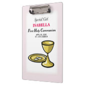 Persoonlijk, speciaal meisje, eerste gemeenschap klembord (Links)