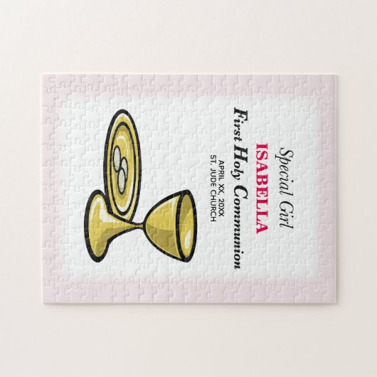 Persoonlijk, speciaal meisje, eerste gemeenschap legpuzzel (Horizontaal)