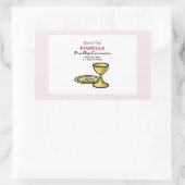 Persoonlijk, speciaal meisje, eerste gemeenschap rechthoekige sticker (Tas)