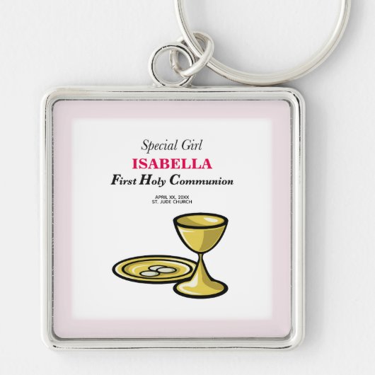 Persoonlijk, speciaal meisje, eerste gemeenschap sleutelhanger (Voorkant)