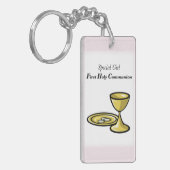 Persoonlijk, speciaal meisje, eerste gemeenschap sleutelhanger (Voorkant Links)