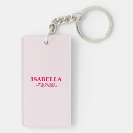 Persoonlijk, speciaal meisje, eerste gemeenschap sleutelhanger (achterkant)