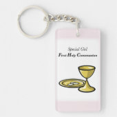 Persoonlijk, speciaal meisje, eerste gemeenschap sleutelhanger (Voorkant)