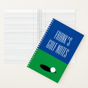 Persoonlijk spiraalnotitieboek voor golfspeler notitieboek