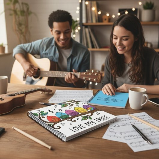 Persoonlijk Spiral Notebook 'Love My Tribe' Notitieboek