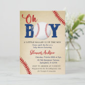 Persoonlijk  Sport Baseball Baby shower Kaart (Staand voorkant)