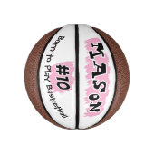 Persoonlijk sportkind ontwerp basketbal (Verticaal)