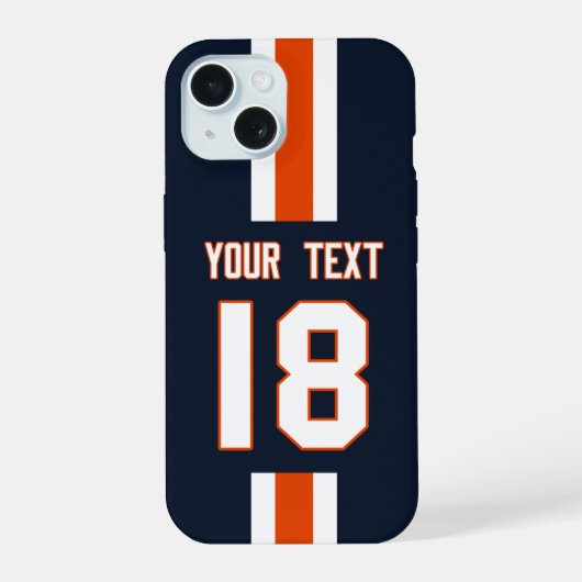 Persoonlijk sportshirt iPhone 15 case (Achterkant)