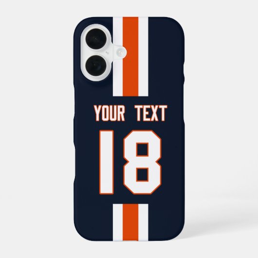 Persoonlijk sportshirt iPhone 16 hoesje (Achterkant)