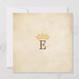 Persoonlijk Sprookjes Parchment met Gekroonde Mono Kaart