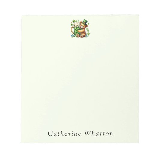 Persoonlijk St. Patrick's naammonogram Notitieblok (Voorkant)