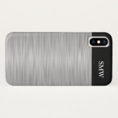 Persoonlijk staal zonder roestvrijstalen en zwart Case-Mate iPhone case (Achterkant (horizontaal))