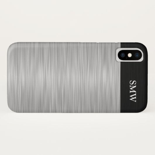 Persoonlijk staal zonder roestvrijstalen en zwart Case-Mate iPhone case (Achterkant (horizontaal))