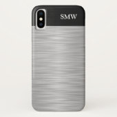 Persoonlijk staal zonder roestvrijstalen en zwart Case-Mate iPhone case (Achterkant)