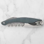 Persoonlijk staalgrijs blauw klassiek chic kurkentrekker (Achterkant)